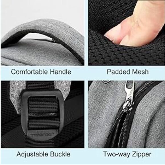 Tigernu Anti-theft Men 15.6 in USB Charging Travel/College/School Backpack - Picture 5 of 8